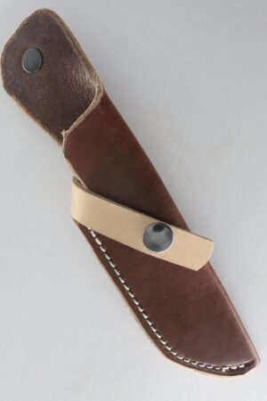 Leather sheath, chocolate / tan