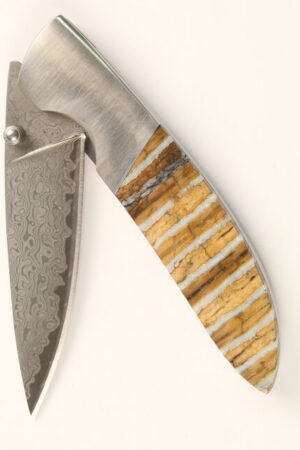 Mammoth Molar Damascus knife #01.26.5865