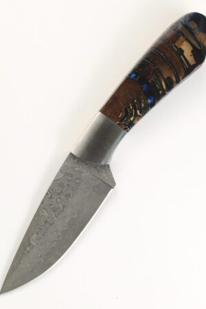 Mammoth Ivory Damascus knife #08.25.5773