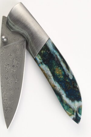 Mammoth Molar Damascus knife #08.25.5791