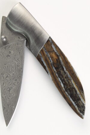 Mammoth Molar Damascus knife #08.25.5792