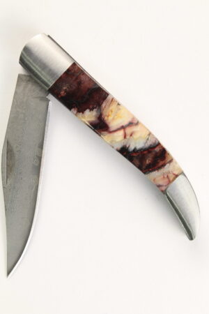 Mammoth Molar Damascus knife #08.25.5797