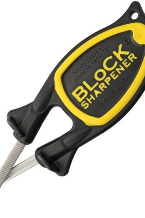 The Block Knife Sharpener Black and Yellow