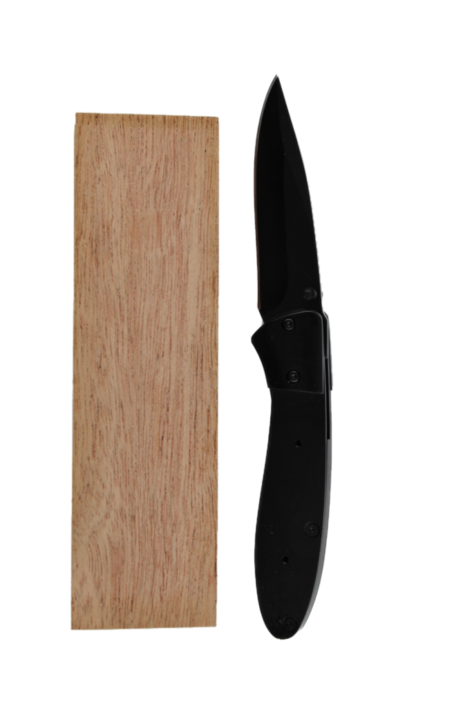 RAPTURE FOLDER BLACK COATED KNIFE KIT – 622B - MAHOGANY
