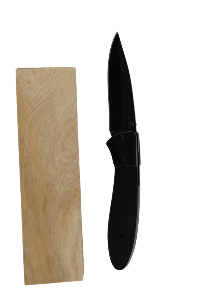 RAPTURE FOLDER BLACK COATED KNIFE KIT – 622B - MAPLE