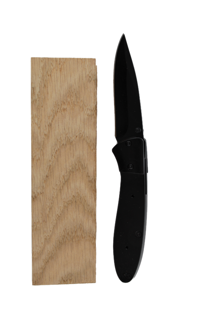 RAPTURE FOLDER BLACK COATED KNIFE KIT – 622B - OAK