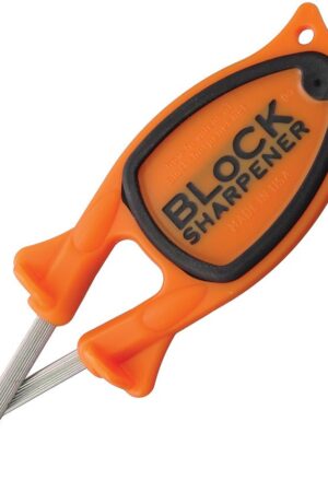 The Block Knife Sharpener Black and ORANGE