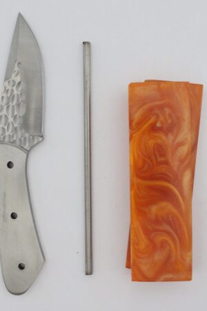 CNC Drop Point Knife Kit - SCNC1 - IR ORANGE RESIN