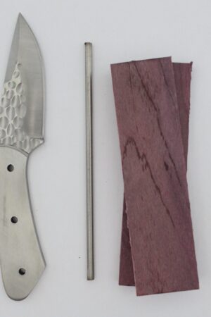 The CNC Drop Point Knife Kit Purpleheart.