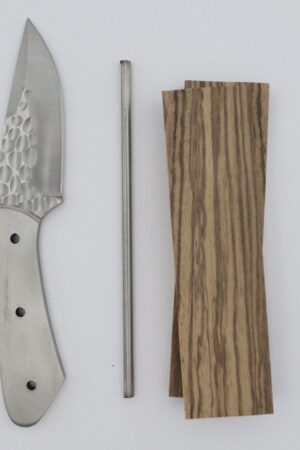 CNC Drop Point Knife Kit - SCNC1 - ZEBRAWOOD