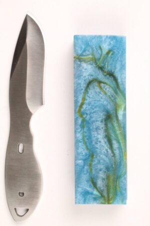 OTTER SKINNER KNIFE KIT - S106 - BLUEGREEN RESIN