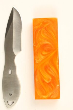 OTTER SKINNER KNIFE KIT - S106 - ORANGE RESIN