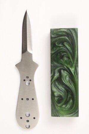 LOW COUNTRY OYSTER SCHUCKER S336 KNIFE KIT - GREEN RESIN