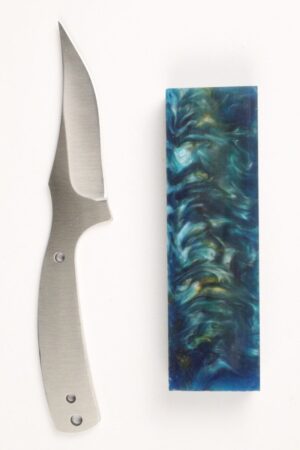 WOODSMAN SKINNER SATIN - S40 KNIFE KIT - CRAZY WAVES #6