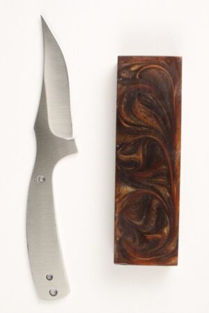 WOODSMAN SKINNER SATIN - S40 KNIFE KIT - IR BROWN RESIN