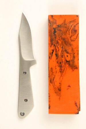 BEAVER SKINNER SATIN S443 KNIFE KIT - BURNT ORANGE RESIN
