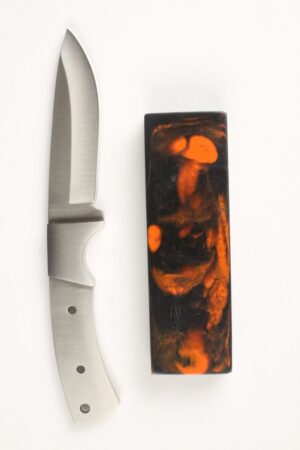 CUTTY SARK KNIFE MAKING KIT - BLACK ORANGE RESIN