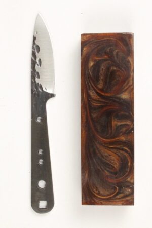 Stockman’s All Around Blade - HAMMERED - SCF357 - KNIFE KIT - BROWN RESIN