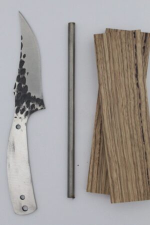 WOODSMAN SKINNER HAMMERED KNIFE KIT - SCF40 -ZEBRA