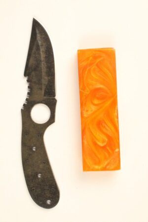 YUKON SKINNER STONEWASHED KNIFE MAKING KIT - SW183 IR ORANGE