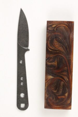 Stockman’s All Around Blade - STONEWASHED - SW357 - KNIFE KIT - BROWN RESIN