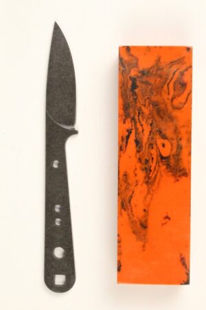 Stockman’s All Around Blade - STONEWASHED - SW357 - KNIFE KIT - BURNT ORANGE RESIN