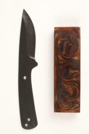 HOOK'S DROP POINT SKINNER KIT- STONEWASHED - SW510 - BROWN RESIN
