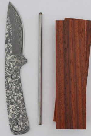 Damascus knife kit with San Mai steel and G10 handle