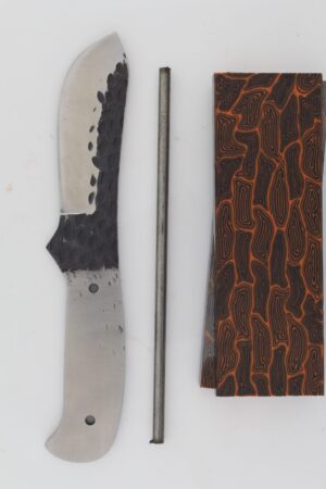 UTAH KNIFE MAKING KIT - HAMMERED - SCF909 - ORANGE WAVE G10