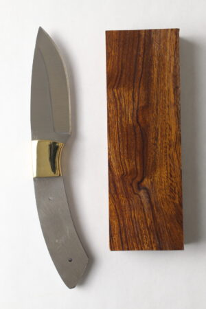 Onyx drop point knife kit with 440C blade and ironwood handle scales
