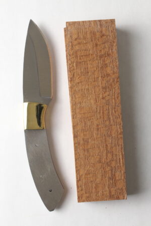 Onyx drop point knife kit with 440C blade and leopardwood handle scales