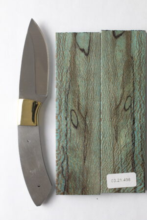 Onyx drop point knife kit with 440C blade and Stabilized wood handle scales