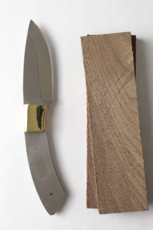 Onyx drop point knife kit with 440C blade and walnut handle scales