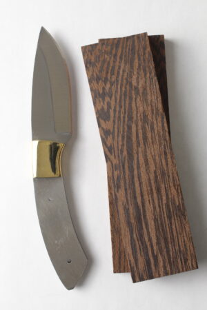 Onyx drop point knife kit with 440C blade and wenge handle scales